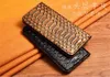 Genuine Cowhide Leather Python Flip Case fr iPhone 15 Pro Max 14 13 Card Slot Holder Cover