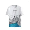 Mannen Polo 2024 Zomer T-shirt O-hals Korte Mouw Katoenen Top Print Casual Mannen Mode Stijl Tee Shirt Mannelijke drop