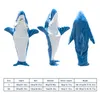 Decken Weiche warme Haifischdecke für Erwachsene mit Kapuzendesign und lockerem Overall 230923
