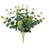 Fleurs décoratives 1 bouquet de feuilles d'eucalyptus artificielles tiges 18,11 pouces verdure pour Bouquets de Vase de ferme décoration de mariage à la maison