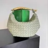 Abottegas BVneta Designer Mini Tote Bag Candy Mini Jodie Pelle di pecora intrecciata con manico in ottone Borsa in pelle per ascella per donna Sardine Large