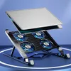 Laptop Cooling Pads New Laptop Cooler Base Stand Foldable Laptop Cooling Pad Portable Adjustable Notebook Stand for 11-17.3 Inch with 2/4 Fans L230923