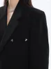 女性のスーツUNXX 2023エレガントなパッド入り肩メタル装飾ミニマリストブレザージャケット女性秋冬高品質オフィスレディーコート