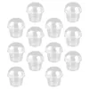 Gobelets jetables pailles 20 pièces Blush bricolage accessoires de Dessert tasse conteneurs couvercles 250ml couvercle de salade transparent Mini collation de mesure