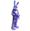 Fem nätter på Freddy Fnaf Toy Creepy Purple Bunny Mascot Costume Halloween Christmas Carcher Character Outfits Su