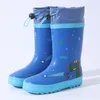 Rain Boots Anti-Slippery Rain Boots Kids Fashion Casual Waterproof Boys Girls Print Cartoon Children EVA Soft Soles Shoes Summer 230922