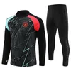 23 24 Survêtement de football HAALAND Mans Cityes Training Suit Hommes Enfants 2023 Manches longues Football Sportswear Kit