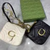 Новая сумка Marmont Дизайнерские сумки сумки Мини-сумка с цепочкой Женская мода Fang fat Classic Крест-боди Роскошь Натуральная кожа Стеганая ткань