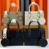 Frauen Tasche Tasche Handtasche 25 cm Umhängetaschen Münzbaus Geldbeutel Präge Bogen -Messenger -Taschen