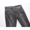 Calças de brim masculinas calças de primavera roupas masculinas preto magro hip hop casual masculino denim calças finas estilo clássico tousers homem