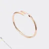 Nail Bracelet Designer Jewelry for Women Steel Bangle Gold-plated Never Fading Non-allergic Gold/silver/rose Gold; Store and the box