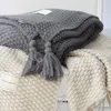 소파 침대 커버 오피스 에어컨 레저 낮잠 230923을위한 Swaddling Midsum Nordic Style Knitted Throw 담요