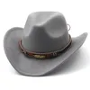 Brede Rand Hoeden Retro Fedora Hoed Man Western Cowboy Mannen Voor Gentleman Vader Cowgirl Sombrero Hombre257c