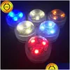 LED Strings 10pcs Party Mini avec 1 pièce batterie télécommande lampe de table submersible décoration intérieure éclairage de mariage de noël Dhpdc