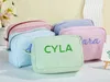 Cosmetic Bags Cases Monogrammed Embroidered Name Cosmetic Bag Personalized Makeup Case Bridesmaid Wedding Birthday Graduation Gift Travel Toiletry 230923