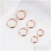 Hoop Huggie Earrings Minimal Glossy Gold Color Tiny Cartilage Piercing Accessory Trendy Small Hie Female Hoops For Men Drop Delivery J Dhkmx