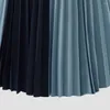 التنانير متعددة الاستخدامات Midi Skirt الأنيقة المرقع للسيدات الشيفون عالي الخصر مع تنحنح كبير مطوي