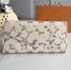 10A Josephine Wallet Moda Bolsos de embrague Cartera Cueros Hebilla Solapa Titular de la tarjeta Monedero Diseñador Mujeres Monederos largos clásicos Carteras con caja M60708