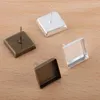 Stud Earrings 100 Pcs/Lot 12mm Square Copper Cabochon Base Earring Settings DIY Jewelry Making