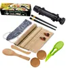 Sushi Tools Maker Kit Bazooka with Bamboo Mats Chopsticks Avocado Slicer Paddle Knife DIY Roller Machine 230922