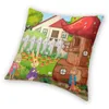 Pillow Vibrant Cartoon Rabbits Family Pattern Square Throw Case Home Decorative Double Side Printed Cover For Car