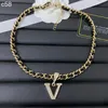 Pendant Neckor Designer Boutique Love Crystal Necklace Black Luxury Gold Plated Chain 925 Silver High Quality Gift Designer Brand Charm Jewelry HSSW