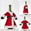 Andra evenemangsfest levererar Creative Christmas Wine Bottle Set Golden Velvet Dress Cover Bag Sleeve Xmas Year Dinner Table Decor 230923