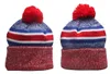 Snow Sideline Berretti American Winter Flower squadre Beanie Cappelli lavorati a maglia Sport Baseball Cappellini da basket Donna Uomo Pom 32 squadre berretti da calcio all'ingrosso