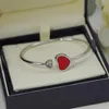 Bangle Classic Fashion Red Monamel Heart على شكل سوار واحد على غرار المرأة الرومانسية الرومانسية