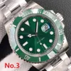 AAAAA Najwyższej jakości słynna marka Automatyczna samoziarncja 40 mm zegarki Sapphire Crystal z oryginalnym zielonym pudełkiem R1#242c