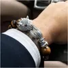 Braccialetti con ciondoli Mcllroy Occhio di tigre Pietra Bracciale Uomo Donna Lusso Drago Chiusura Perline fatte a mano Gioielli di moda Regalo Uomo 2022 Fascino Dr Dhleg