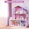 인형 Robud Doll House Dreamhouse 소녀 유아용 어린이 나무 인형 하우스 장난감 꿈의 집 크리스마스 생일 선물 나이 3 230922