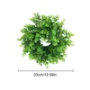 Decorative Flowers Spring Simulation Eucalyptus Wreath Flower Farmhouse Cottage Front Door Wall Hanging Greenery Garland Wedding Home