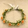 Decorative Flowers Wedding Flower Crown Garland Headband Hair Wreath Floral Headpiece Halo Boho Party Prom