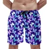 Shorts masculinos colorido borboleta ginásio flores impressão clássico praia homem personalizado correndo surf troncos de secagem rápida presente de aniversário