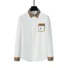 Camisa de manga larga Blusa bordada de alta calidad Manga larga Color sólido Slim Fit Ropa de negocios informal Tamaño normal color múltiple Camisas para hombre talla M-3XL