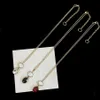 3 couleurs Designer Collier en or pour les femmes Luxurys Designers pleine perle lettres pendentif colliers bijoux de mode Wedding258Z