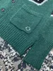 Men's Sweaters Discount on sale 2023 knitting knitted mohair brand cardigan green color clothing for men 230922