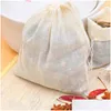 أدوات شاي القهوة 100 قطعة المطبخ طعام قطن شاشن تخزين DSTRING أكياس مرشح فارغ Sachet MTI SIZE SOAP COOKING CHEESECLOTH P DHXN2