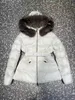 Designer Monclair Jacket Women Top Quality French High Quality Men And Women Autumn And Winter Slim Hooded Warm 90 Persent White Gooses Down Coat Color Fur Collar