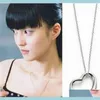 handmade jewelry Korean Fashion Simple Silver Smooth Heartshaped Peach Heart Women Jewelry Ioe4J Pendant Necklaces Wni5H198g