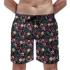 Shorts pour hommes Gym Ditsy Floral Casual Maillots de bain Rose Jaune Hommes Séchage rapide Sports Surf Haute Qualité Grande Taille Pantalon court de plage