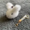 Keychains Fur Mink Hair Rex Dress Cute Ball Bag Key Chain Car Pendant Ornaments Keychain Luxury