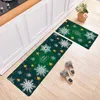 Teppiche, 2-teiliges Fußmatten-Set „Merry Christmas Snowman“, Rückseite Teppich, Innenbodenmatte, rutschfest, Küchenläufer, Teppich-Set, Fußmatte L5