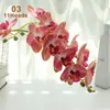 الزهور الزخرفية اللاتكس الفراشة الاصطناعية 3D طباعة كبيرة الحجم 7/11heads phalaenopsis حقيقية اللمس ديكور منزل الزفاف