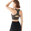 Completo da yoga Intimo sportivo da donna Senza cuciture Traspirante Sexy da corsa Antiurto ad alta elasticità Schiena di bellezza con pettorali Canotta fitness