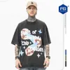 T-shirts pour hommes FGSS 2023 Printemps / Été Nouvelle marque de mode American Street Cartoon Planet Lettre imprimée T-shirt à manches courtesrmndmqw5