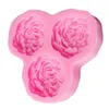 Andra evenemangsfestleveranser Peony Flower Silicone Forms Wedding Cupcake Topper Fondant Cake Decorating Tools Soap Harts Clay Candy Chocolate Gumpaste Forms 230923