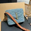 Sac à main en cuir d'agneau June Box Trunk Embrayage Cosmétique De Luxe Mini Denim Cowboy Femmes Sacs à bandoulière Mode Véritable Cuir Hommes Designer Fourre-tout Petit Bandoulière Sac à main de soirée