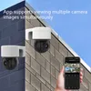 Câmeras IP ao ar livre à prova d'água sem fio 1080P 2MP Câmera Tuya Smart Life Home Security PTZ Zoom Dome CCTV Video Vigilância 230922